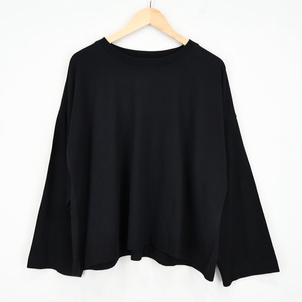 Madewell Black Long Sleeve Boxy Top